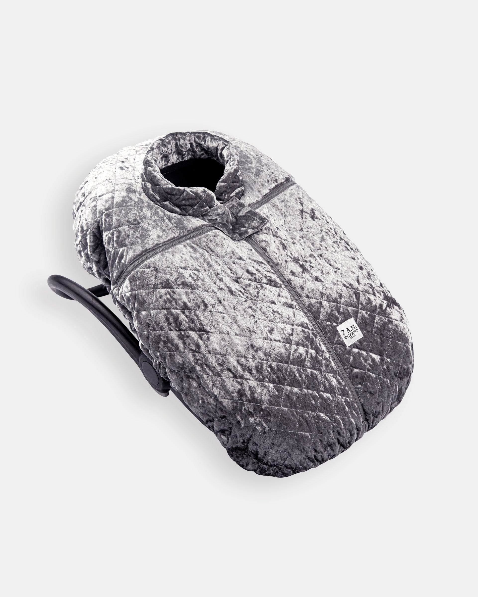 Quilted Grey Velvet//