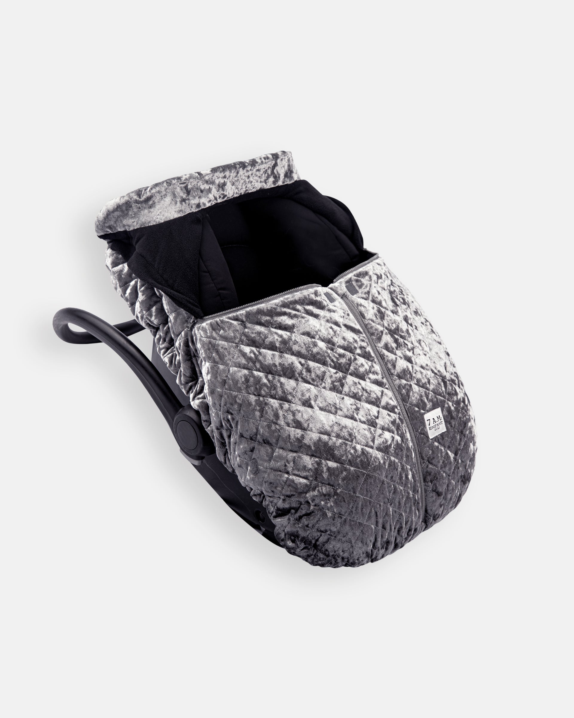 Quilted Grey Velvet//