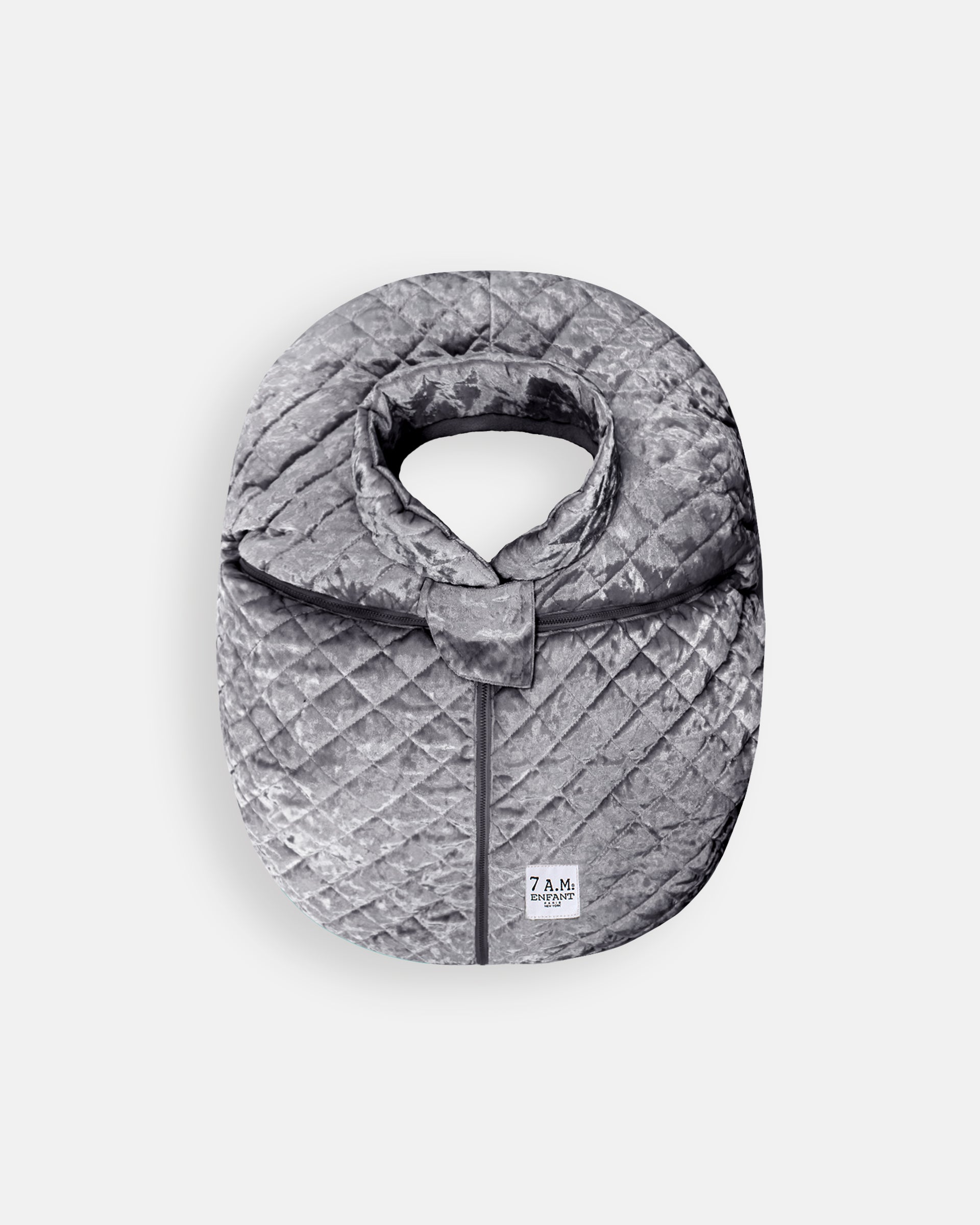 Quilted Grey Velvet//