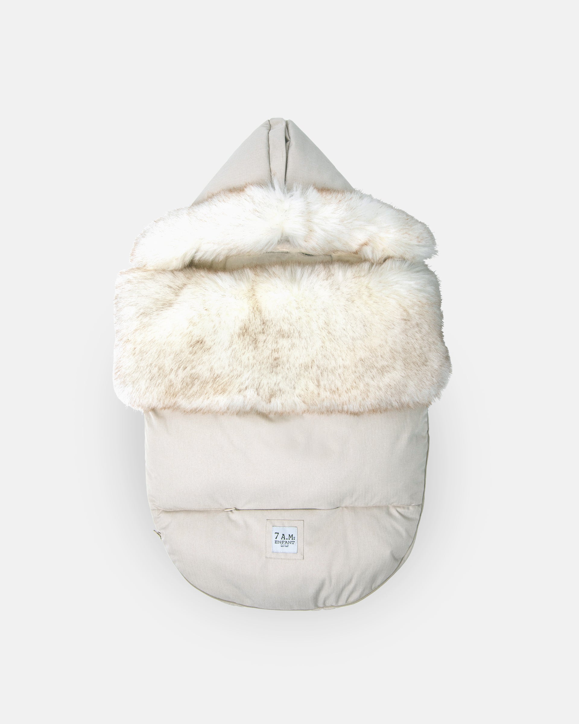 Heather Beige White Faux Fur//