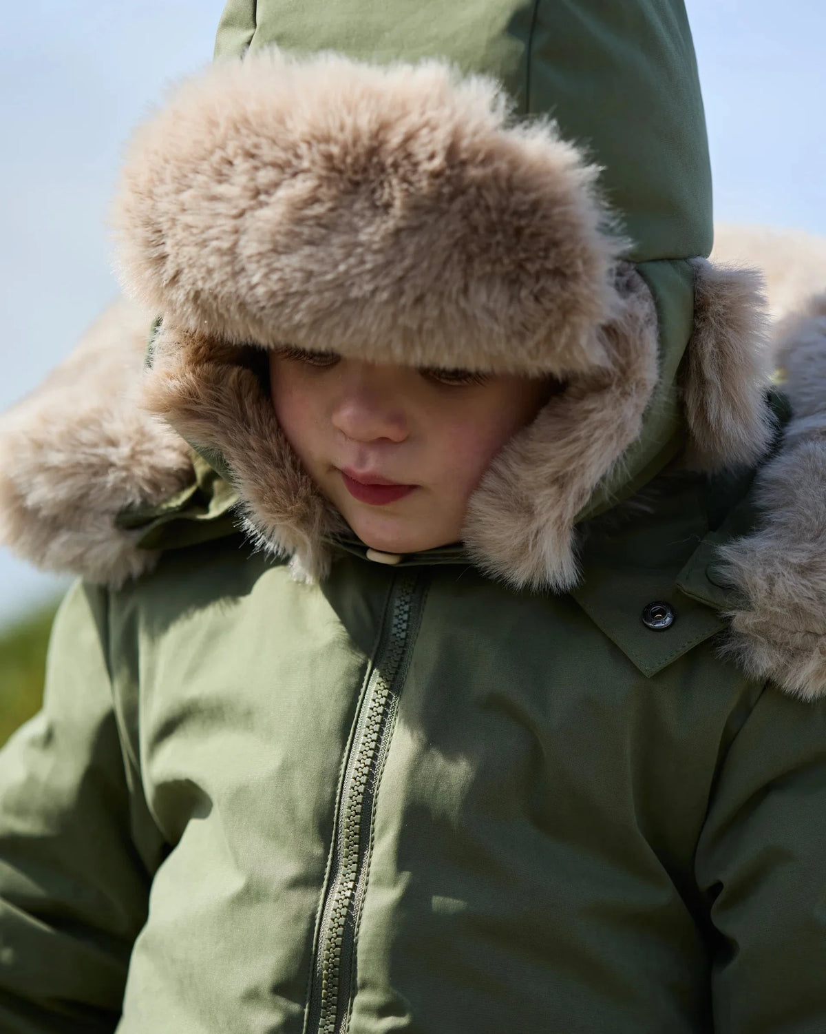 Woodland Greige Faux Fur//